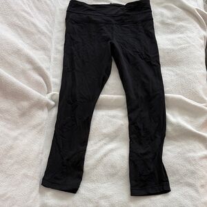 lululemon athletica Womens Black Cropped Leggings